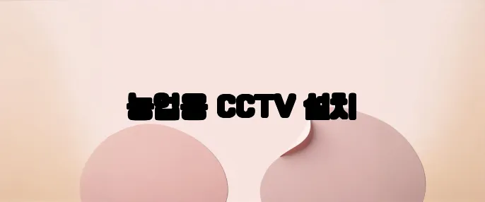 농업용 CCTV 설치